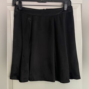 Reformation Silk Black Mini Skirt, Size 4